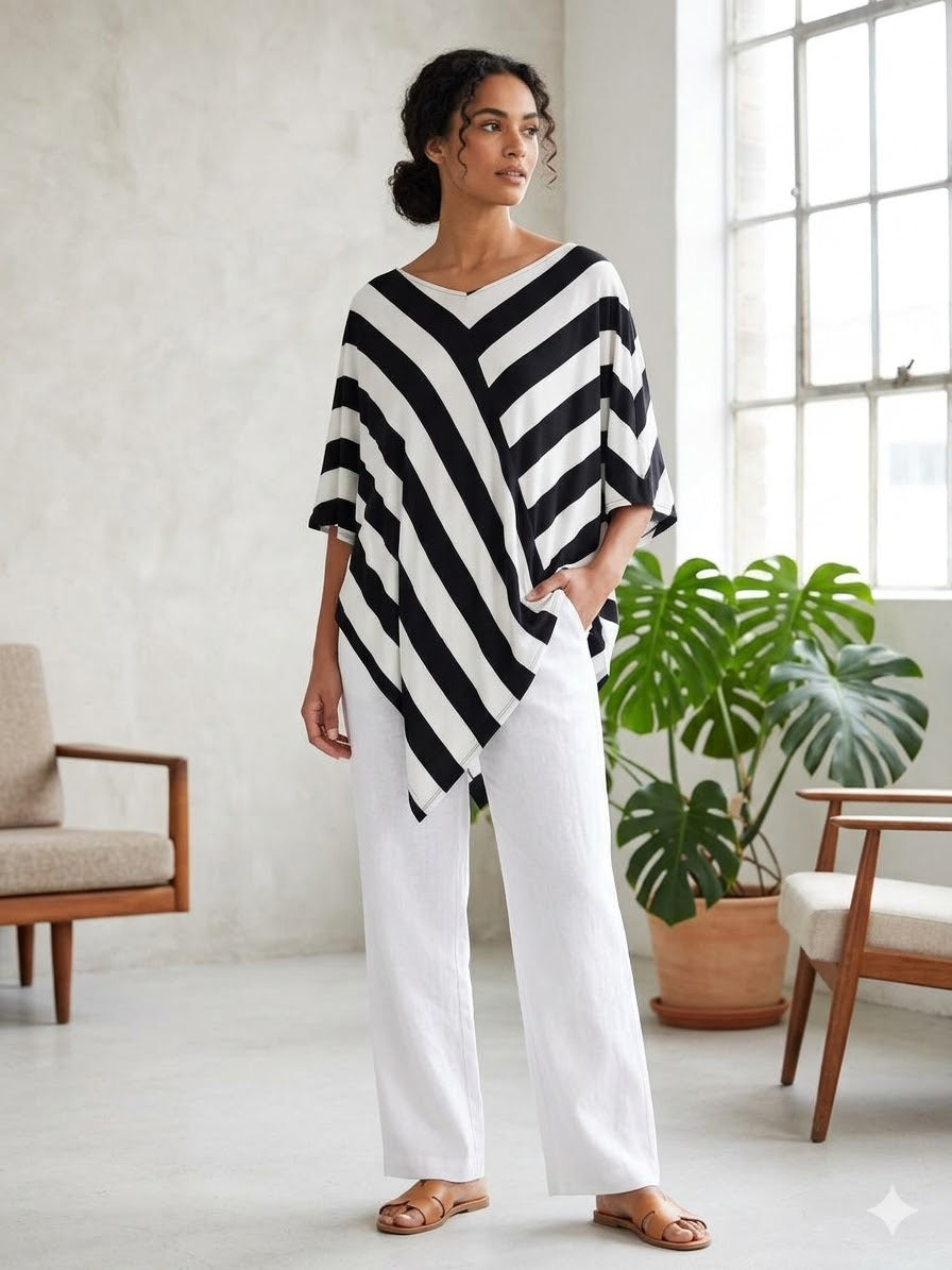 Polera tipo poncho